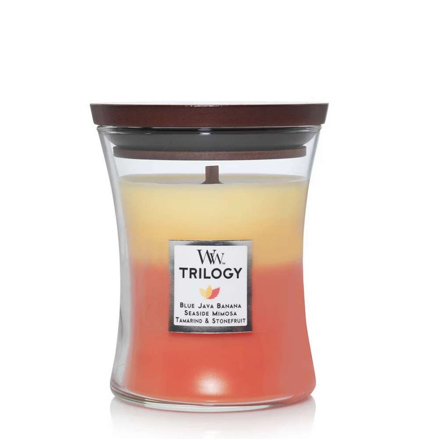 Jar Candles * | Woodwick Tropical Sunrise Trilogy Medium Hourglass Candle
